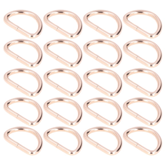 NFTIGB 20 Pcs Heavy Duty Metal D Rings 1.5 inches / 38 mm Bag Hardware for Purses Wallets Straps Belts Crafts DIY Sewing Gold Replacement Accessories
