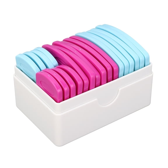 NFTIGB 20 Pcs Knit Blocking Comb Set with Stainless Steel Pins, Shape Fixing Blocker for Sweater Scarf and Crochet Needlework, Blue and Purple (5.12 inches / 13 cm)
