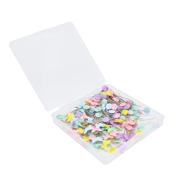 NFTIGB 200 Count Flower Button Head Straight Sewing Pins Assorted Colors Decorative Positioning Pins for Quilting Scrapbooking DIY Crafts (5.2 cm / 2.05 inches)