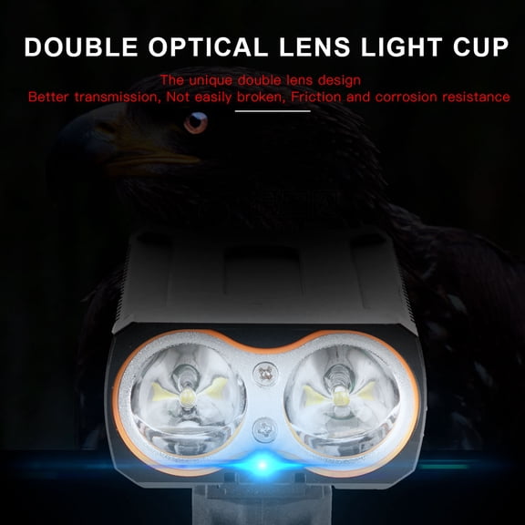 NFTIGB 2000lm LED Bike Light USB Rechargeable Bicycle Headlight Torch Flashlight with Built-in 18650 Battery Premium Aluminum Alloy IP65 Waterproof Shell for Mountain Road Commuting Cycling Black
