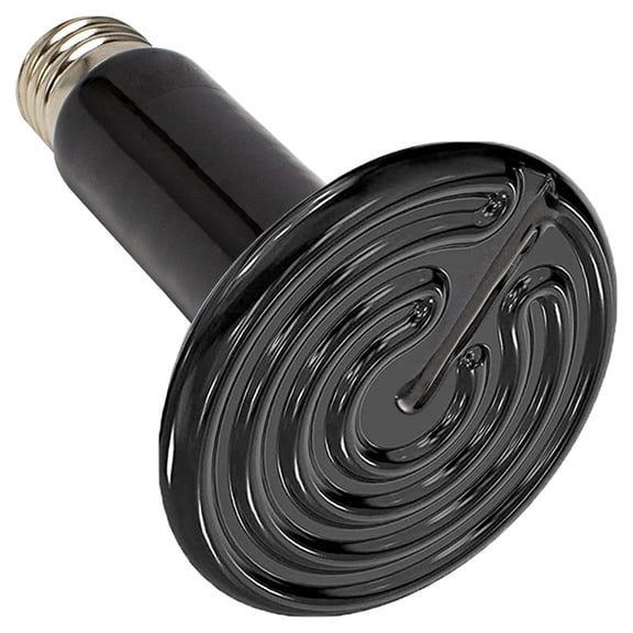 NFTIGB 200W Reptile Heat Lamp, Infrared Waterproof Ceramic Heat Emitter, Amphibian Terrarium Heating Bulb, E27 Lampholder Brooder Cooperative Ceramic Heating Lamp for Snake Lizard Gecko, Black