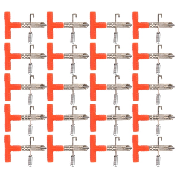 NFTIGB 20PCS Automatic Rabbit Water Feeder Drinker, Galvanized Spring Drinking Nipple Dispenser for Chicken Duck Poultry, Farm Watering Supplies (4.72 inches / 12 cm)