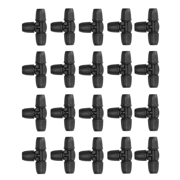 NFTIGB 20Pcs Straight Tee Connector Garden Irrigation Adjustable Atomizing Nozzle for 811 Pipes, Micro Sprinkler Drip Emitter System Accessory (2.95 x 1.97 inches / 75 x 50 mm)