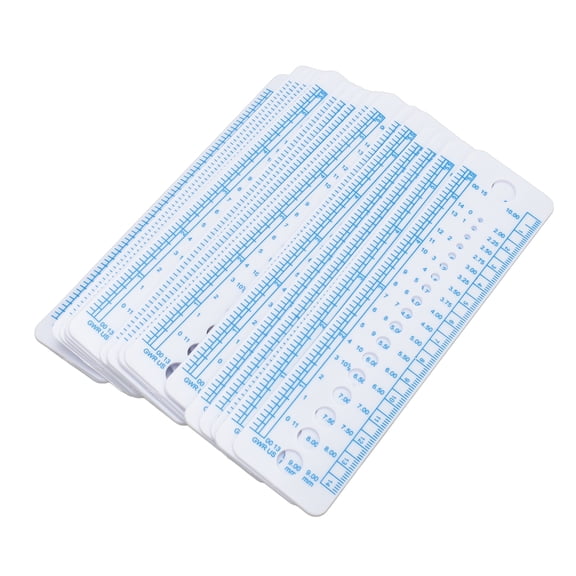 NFTIGB 20pcs Knitting Needle Gauge Ruler Set, Soft Plastic Knit Measure Size Ruler, DIY Crochet Needle Sizer Measuring Tool for Patchwork and Sewing, 6.3 x 1.6 inches