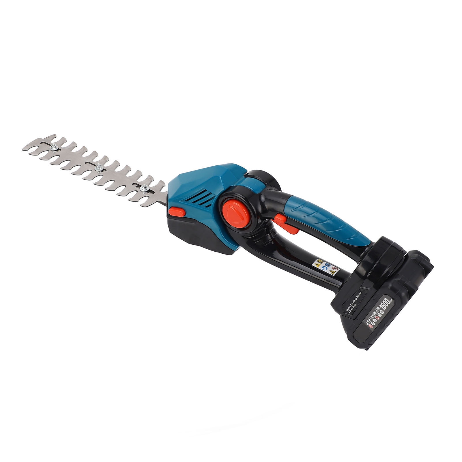 NFTIGB 21V Cordless Hedge Trimmer 22000RPM Handheld Grass Clipper Kit Blue EU Plug