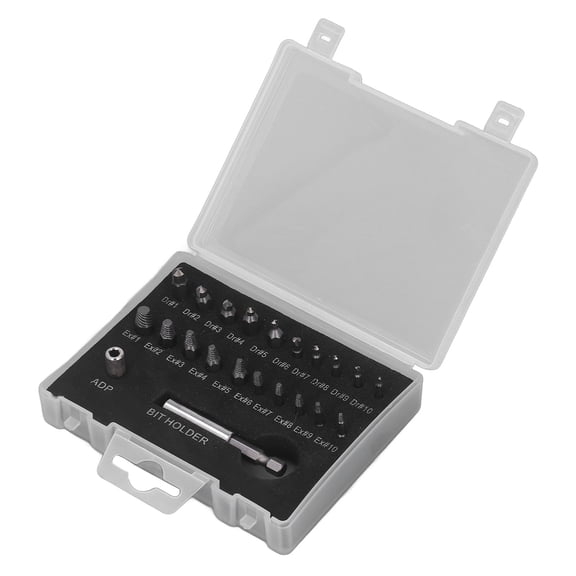 NFTIGB 22-Piece Screw Extractor Kit & Damaged Bolt Remover Tool Set, High Speed Steel Broken Screw Extractor with Screwdriver Bits & Socket Adapter for Home Automotive Maintenance