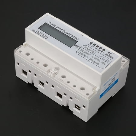 NFTIGB 220/380V 20-80A Energy Consumption Digital Electric Power Meter 3 Phase KWh Meter with LCD Display, DIN-Rail Installation, 5.12 inches / 13 cm Length, Accurate Wattmeter for Home & Industrial