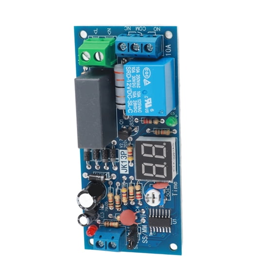 NFTIGB 220V AC Delay Timer Relay Module 1-99 Seconds/1-99 Minutes Time Range, 10A Output Capacity