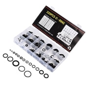 NFTIGB 225-Piece Rubber O-Ring Assortment Kit Sealing Gasket Washer Set with Storage Case for Plumbing, Automotive Machinery, Power Supply Control Box Repairs, Black Finish
