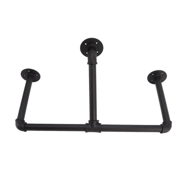 NFTIGB 22in / 56cm Industrial Pipe Clothing Display Rack Wall Mounted Clothes Rack Hanger Iron Clothes Hanging Rod Bar