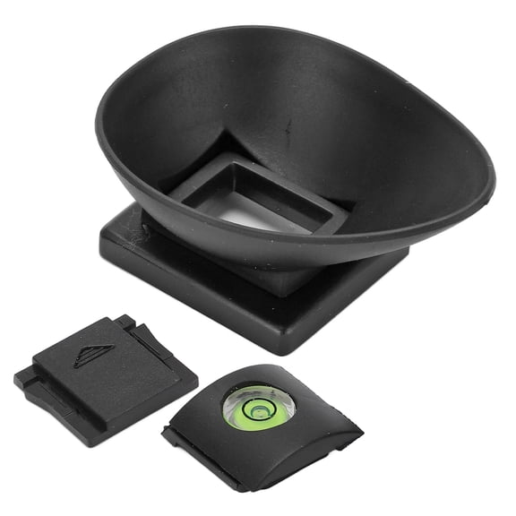 NFTIGB 22mm Rubber Viewfinder Eyecup with Top Cold Shoe Cover Spirit Level for 5D2 5D 6D Camera, 0.87 inches / 22.1 mm