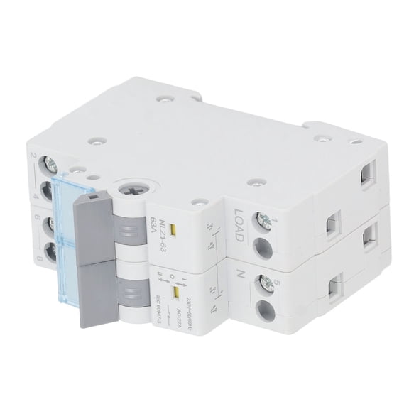 NFTIGB 230VAC 63A Dual Power Manual Transfer Switch 35mm DIN Rail Mount Interlock Circuit Breaker 2P