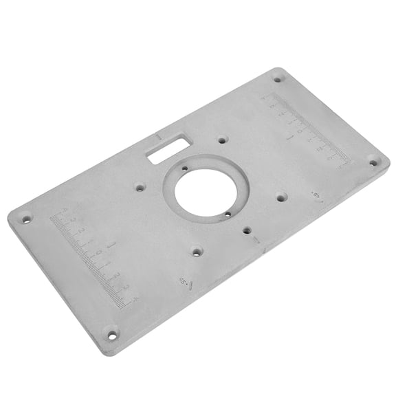 NFTIGB 235mm x 120mm x 8mm / 9.3 x 4.7 x 0.3 in Aluminum Woodworking DIY Router Table Insert Plate & Ring
