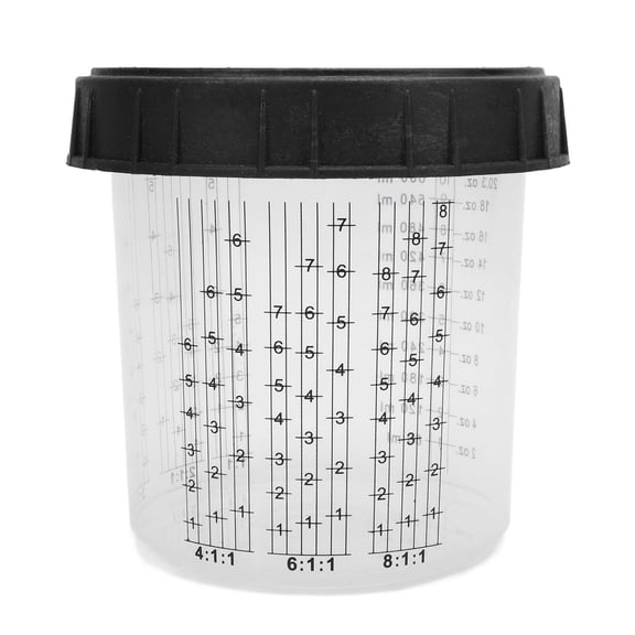 NFTIGB 23PCS Disposable Paint Sprayer Mixing Cup Kit with Sealing Ring and Lids System for Automotive Paint Tool 0-810ML/0-28OZ
