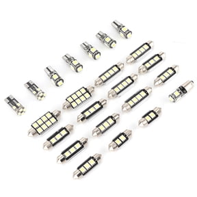 NFTIGB 23Pcs Car LED Light Bulbs White Light T10 5W 5050 Chip Low Consumption License Plate Door Interior Lamp Map Dome Lights Universal Fitment 12V 5.11 inches / 13 cm Auto Replacements