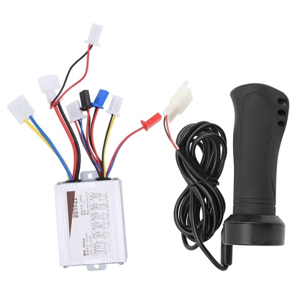 NFTIGB 24V 500W Brushed Speed Controller with Long Wire Throttle Grip for Electric Bike Scooter Tricycles