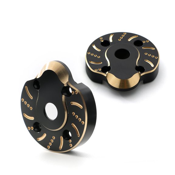 NFTIGB 2PCS Brass Counterweight Bridge Replacement for Axial Capra UTB SCX10 III AXI03007 Universal Remote Control Toy Car Accessories, Black and Gold