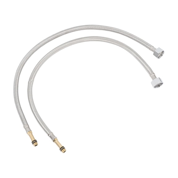 NFTIGB 2PCS Faucet Connector Braided Supply Hose Line Stainless Steel 23.6 inches / 60 cm Universal Water Supply Line for Bathroom Kitchen