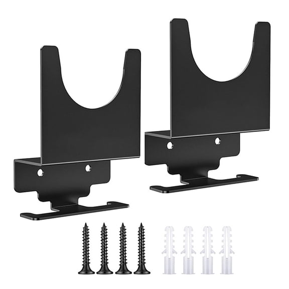 NFTIGB 2PCS Heavy-Duty Iron Angle Grinder Holder, Wall Mounted Stand Storage Bracket Organizer for Most 5 Inch Grinder Tools, Black Metal Support Includes Screws for Workbench Space Saving