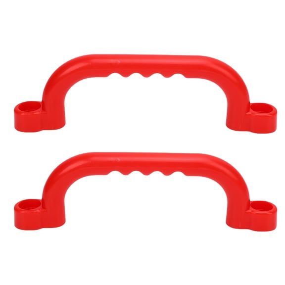 NFTIGB 2PCS Kids Toy Handles Reusable Plastic Playground Safe Grab Handle for Outdoor Climbing Amusement Equipment - Complete Installation Hardware Included (Red Theme)