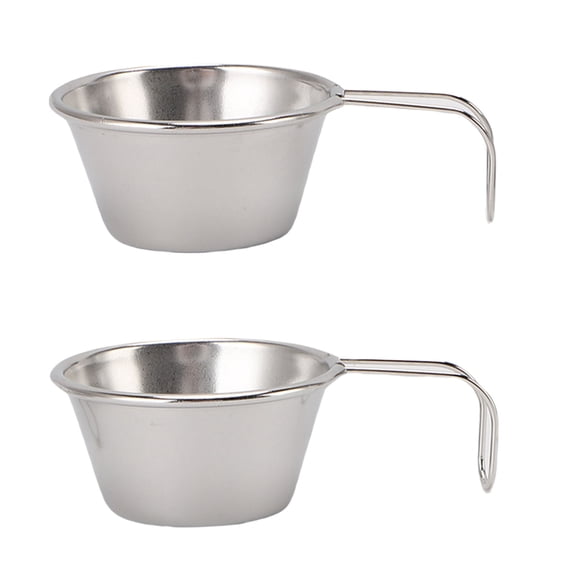 NFTIGB 2PCS Mini Camping Cups Stainless Steel Small Stacking Cup with Handle for Outdoor Picnic Hiking
