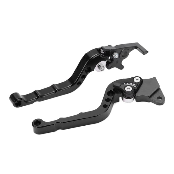 NFTIGB 2PCS Motorcycle Brake Clutch Lever Handlebar Braking Device Adjustable Aluminium Alloy Black Universal Drum Brake Handles Replacement Parts (10.63 in / 27.00 cm)