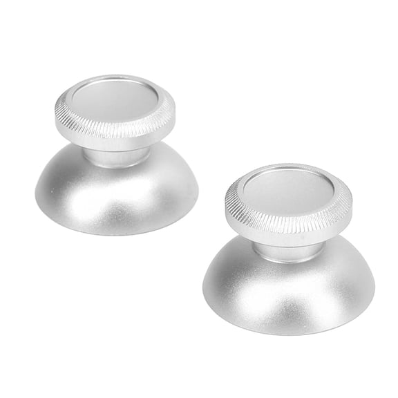 NFTIGB 2PCS Thumbstick Caps Aluminum Alloy Metal Mushroom Cap Replacement Joystick Buttons Compatible with PS4 Xbox One Gaming Console Controllers - Silver Edition (0.78 inches / 2 cm)