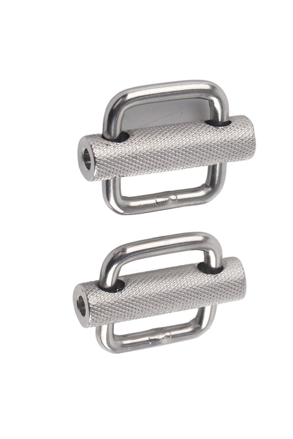 2Pcs 1 inch / 25.4mm Slide Buckle 316 Stainless Steel Rectangle Adjustable Knurled Roller Belt Buckles for Webbing Backpacks Marine Hardware Replacement Heavy Duty