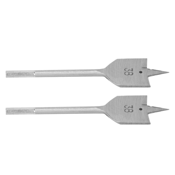 NFTIGB 2Pcs Flat Wood Drill Bit Set High Carbon Steel Spade Boring Woodworking Drilling Tool 1.5 inches / 38 mm