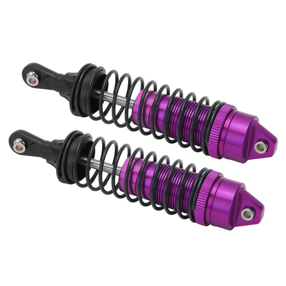 NFTIGB 2Pcs Front Rear Aluminum Alloy Shock Absorbers for JLB 1/10 RC Car Truck Series, Replacement Parts (Purple)
