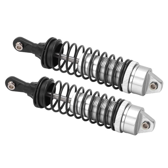 NFTIGB 2Pcs Front Rear Aluminum Alloy Shock Absorbers for JLB 1/10 RC Car Truck Series, Replacement Parts (Silver)