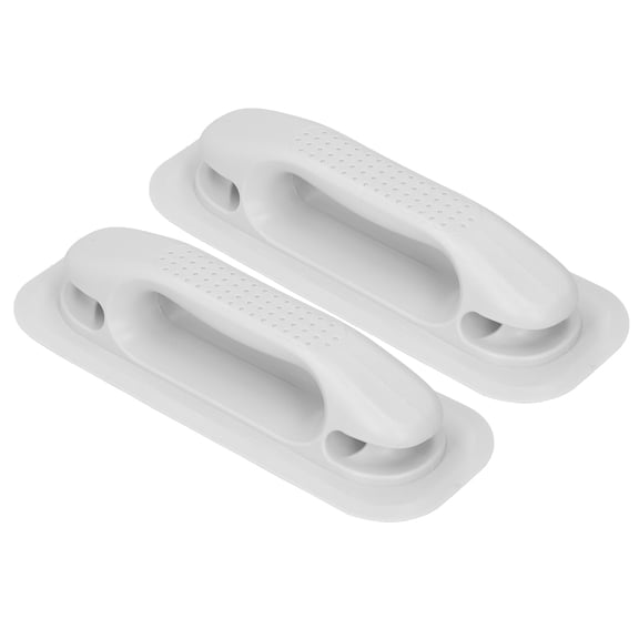 NFTIGB 2Pcs Inflatable Dinghy Handrail with Hole Handle PVC Canoe Boat Grab Bars for Drifting Boat Fishing Boat Canoeing Marine Watersports Replacement Accessories Gray White