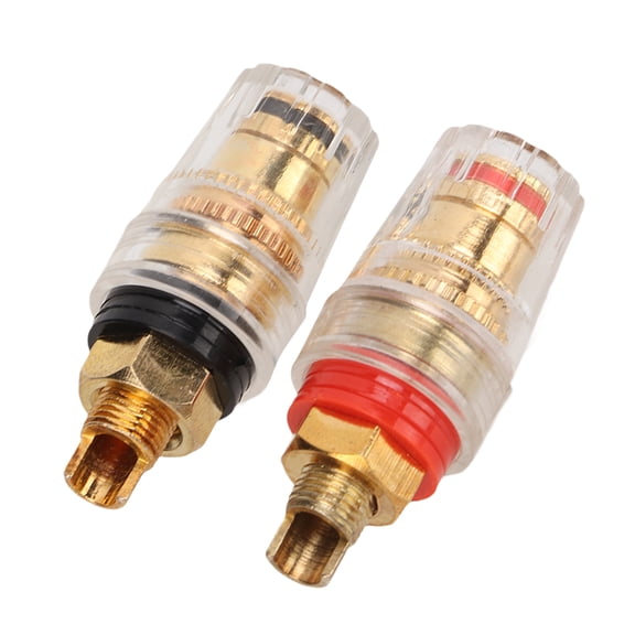 NFTIGB 2Pcs Inverter Terminal Red Black Compact Reliable Durable Stable Conductivity Easy Replaceable Electronic Accessories M8 Binding Post for Industrial Equipment