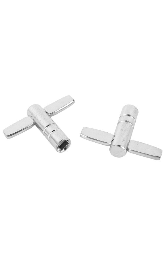 2Pcs Metal Drum Tuning Key, Multifunctional Portable Percussion Tool, Silver, 4.72 inches / 12 cm