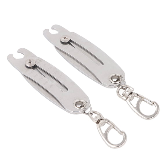 NFTIGB 2Pcs Portable Thread Checker Keychain Ti Steel Metric and Imperial Units Nut Bolt Size Identifier Gauge Measuring Tool Set for Hardware Fasteners (5.5 inches / 14 cm) Silver