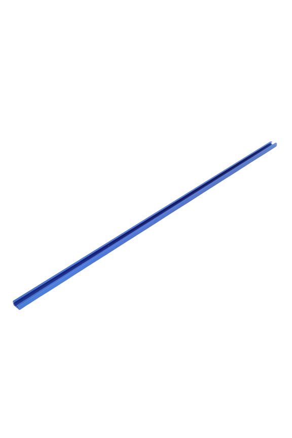 2Pcs T Track Aluminum Alloy Double Cut Section Universal T-Slot Slider with Screws Predrilled Mounting Hole for Table Saw Router Woodworking Tool T19 800mm (31.5 inches) Blue