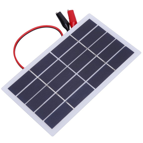 NFTIGB 2W 5V Polycrystalline Silicon DIY Solar Panel Charger with Clip, High-Efficiency Lightweight Mini Solar Cell Panel Module for Outdoor Camping and RV, 6.81x3.90x0.08 inches / 17.3x9.9x0.2 cm