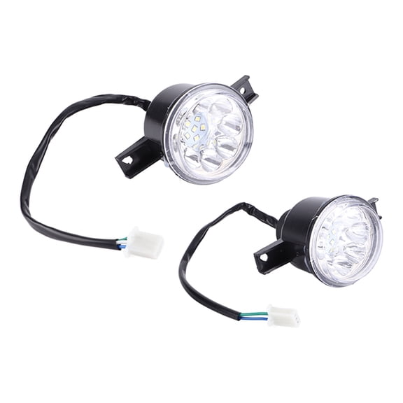 NFTIGB 2pcs 12V LED Headlight Lamp Assembly Left Right Headlamp Replacement Fit for Bull Farm Quad Dirt Bike ATV 150cc 250cc High Brightness Waterproof Off-Road Motorcycle Lighting Accessories