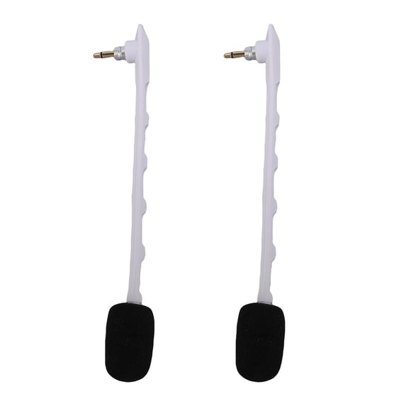NFTIGB 2pcs Game Microphones Fit for Logitech Astro A40 TR Gaming Headset 3.5mm Detachable Boom White