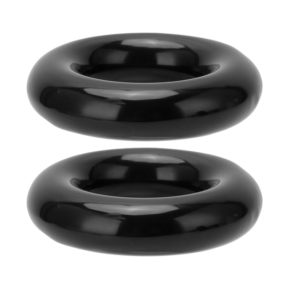 NFTIGB 2pcs Golf Weighting Ring Round Glossy Training Club Swing Weight Donut for Warm Up Black (2.76 inches / 7 cm, 10.23 oz / 290g) Premium Golf Swing Trainer Accessory Tool