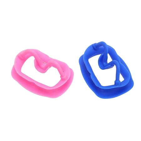 NFTIGB 2pcs Silicone Mouth Opener Dental Cheek Retractor for Teeth Whitening Oral Examination High Temperature Cleaning Reusable (3.15x2.36x1.57 inches / 8x6x4 cm)