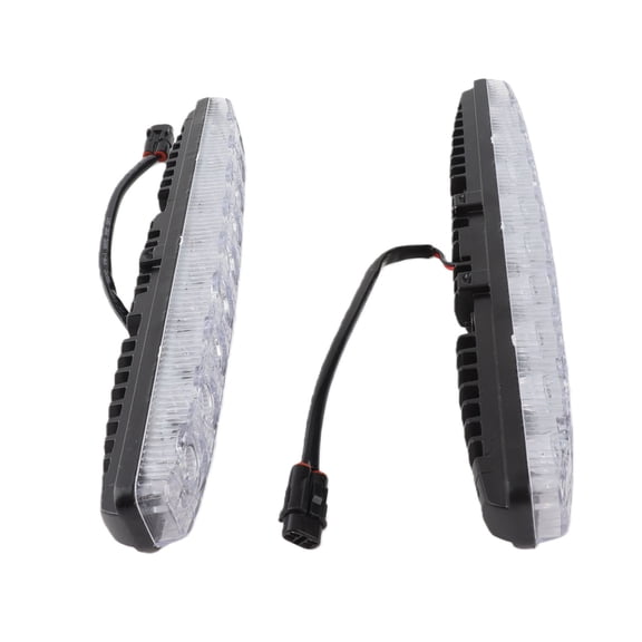 NFTIGB 2pcs White 9-LED Long Strip Daytime Running Light DRL Car Fog Driving Lamp Waterproof 12V for Vehicles 10 inches / 25.4 cm