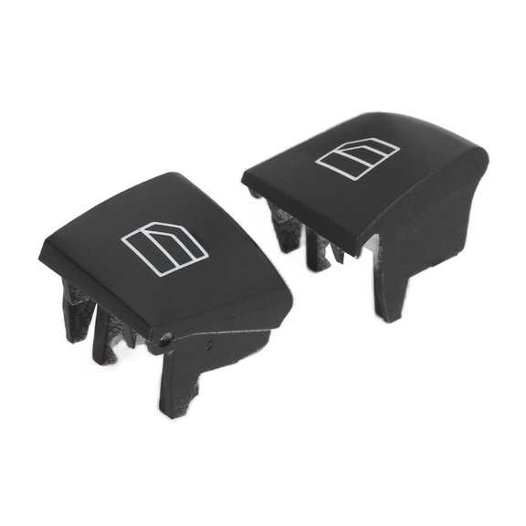 NFTIGB 2pcs Window Switch Control Button Cover Caps 2518300290 Replacement for Mercedes Benz ML GL R Class Black[cite: 1]