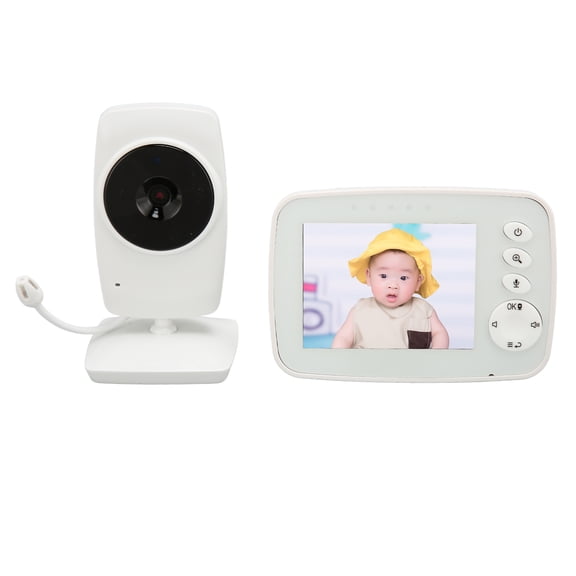 NFTIGB 3.2" / 8.1 cm HD Video Baby Monitor with Camera, 1080P Night Vision, 2-Way Audio, EU Plug