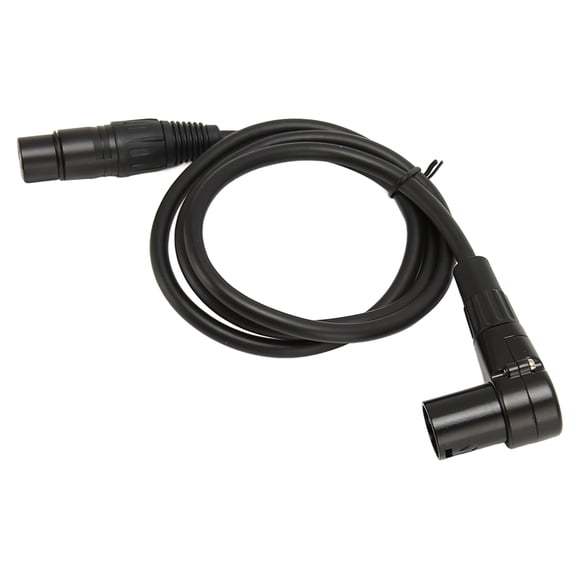 NFTIGB 3.3ft / 1m 3 Pin XLR Male (Right Angle) to Female (Straight) Balanced Microphone Audio Cable