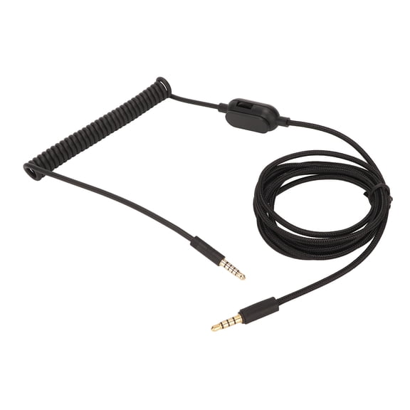 NFTIGB 3.5mm Male to 3.5mm Male Coiled Sound Cable Headphone Spring Replacement Cord for Logitech GPRO G233 G433, 78.7 inches / 200 cm