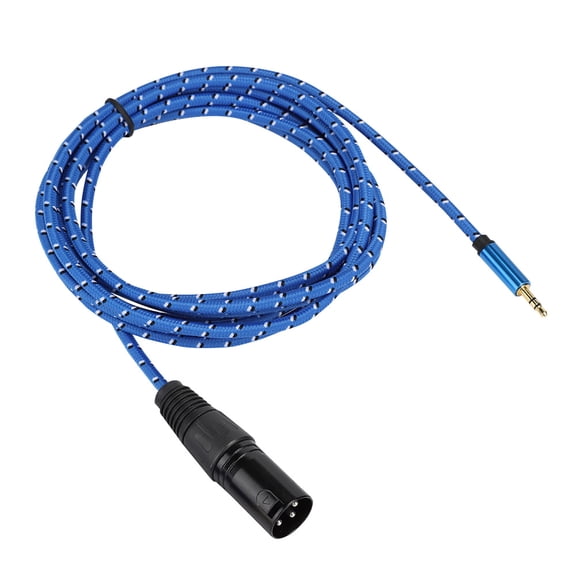 NFTIGB 3.5mm Stereo Male to XLR Male Adapter Audio Cable, Premium 3 Meters / 9.8ft Balanced Micro Patch Cord for Mixing Consoles, Studio Monitors, and Stage Amplifiers