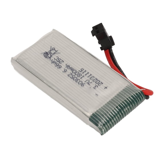 NFTIGB 3.7V 1800mAh Lipo Battery Pack 25C High Rate Discharge Upgrade Replacement for X5SW RC Airplane Drone, Includes SM Black Plug, Overcharge & Short Circuit Protection, 1 Count (2.76 in / 7 cm)