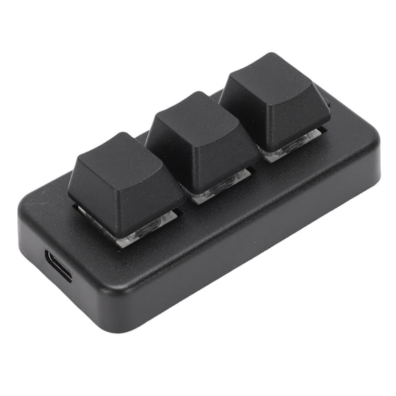 NFTIGB 3 Key Keyboard USB Wired Bluetooth Customized Mechanical Gaming Keypad for Universal Computer Black