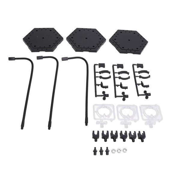NFTIGB 3 Pack Action Figure Stand Black ABS Stainless Steel Bendable Doll Figure Support Display Holder Base for 6 Inch Models Compatible with Various Action Figures Collectibles